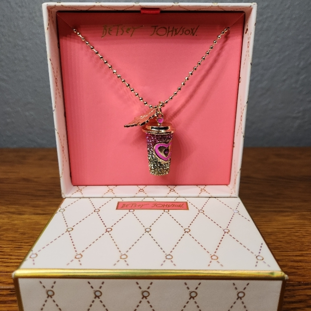Betsey Johnson Latte Pendant Necklace